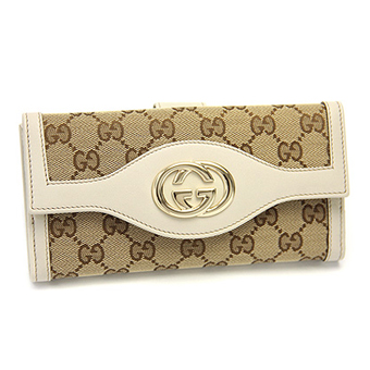 GUCCI グッチ 財布 コピー 282426 FAFXG 9761 キャンバス スーキー SUKEY Wホック長財布 ベージュ/アイボリー